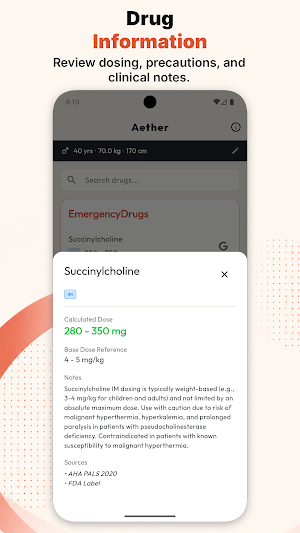 Anesthesia Calculator: Aether Screenshot 2