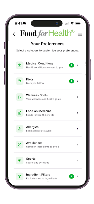 Food for Health® Screenshot 1