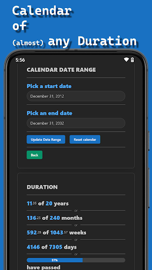 Simple Multi-Year Calendar Screenshot 0