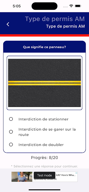 Test Permis Pro France Screenshot 2