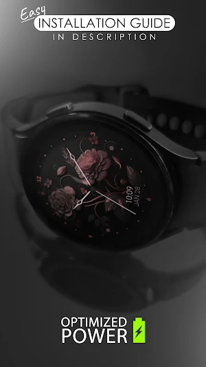 Rose Gold Flowers watch face Screenshot 1