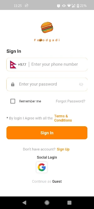 Foodgadi Screenshot 2