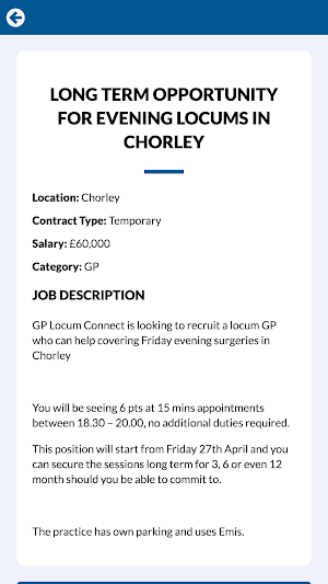 GP Locum Connect Screenshot 2