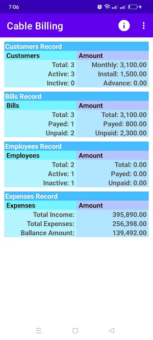 Cable Billing Screenshot 0