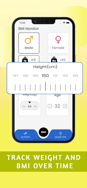 BMI Monitor Screenshot 1