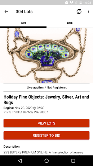 MBA Seattle Auction Screenshot 1