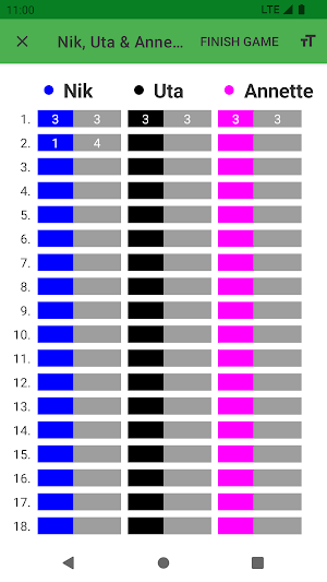 Mini Golf Scorecard Screenshot 1