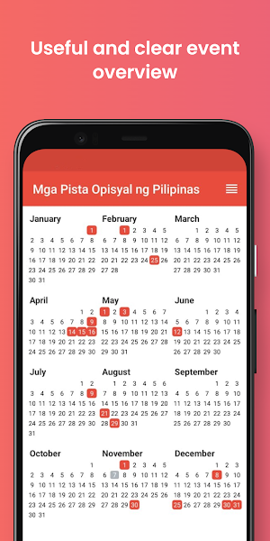 Philippines Holidays 2023 Screenshot 0