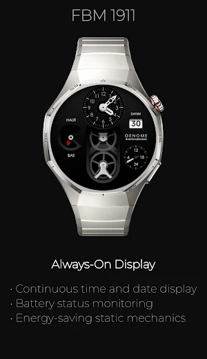 FBM 1911: Skeleton Watch Face Screenshot 3