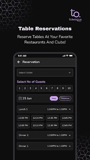 TicketsQue - Events, Dining Screenshot 2
