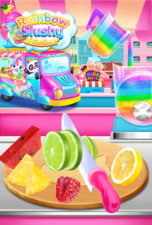 Rainbow Frozen Slushy Truck: Ice Candy Slush Maker Screenshot 2