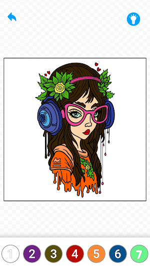 Grafitti Color By Number Book Screenshot 2