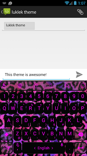 Keyboard Theme Leopard Pink Screenshot 0
