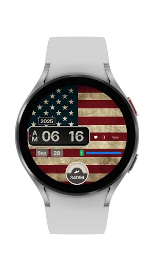 US Flag Digital Watch Face Screenshot 3