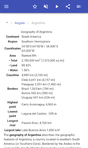 Geography of the countries Screenshot 2