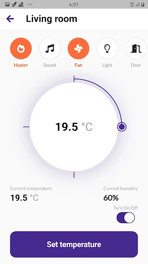Smart home App UI - Flutter demo and source code Screenshot 1