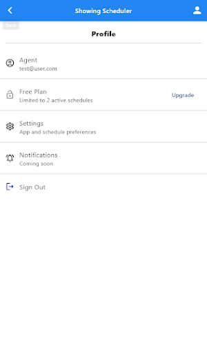 Showing Scheduler Screenshot 3