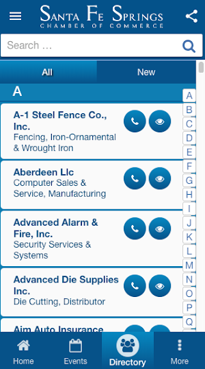 Santa Fe Springs Chamber Screenshot 1