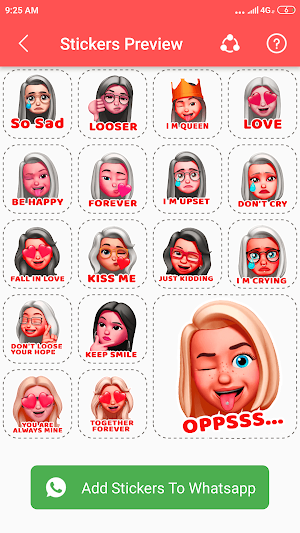3D Memoji Sticker for Whatsapp Screenshot 1