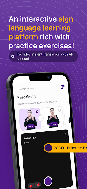SignForDeaf Practice Screenshot 2