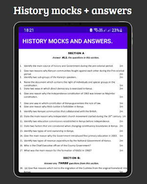 History: mocks and answers Screenshot 1