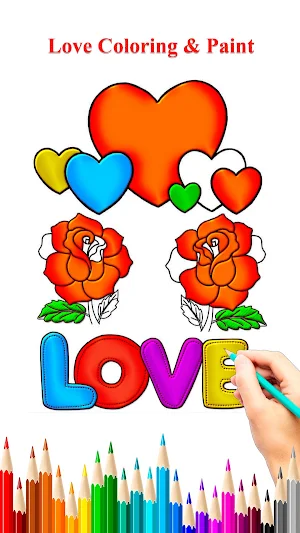 Love Coloring & Doodle Paint Screenshot 0