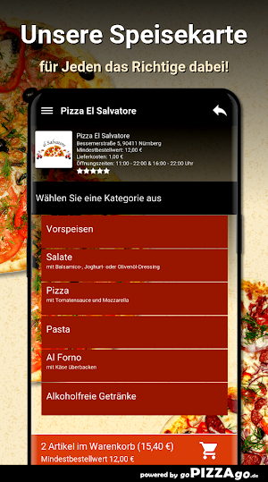 Pizza El Salvatore Nürnberg Screenshot 3