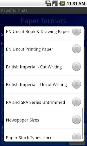 Paper formats Screenshot 3