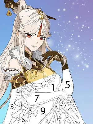 Anime Fantasy Color by Numbers Screenshot 3