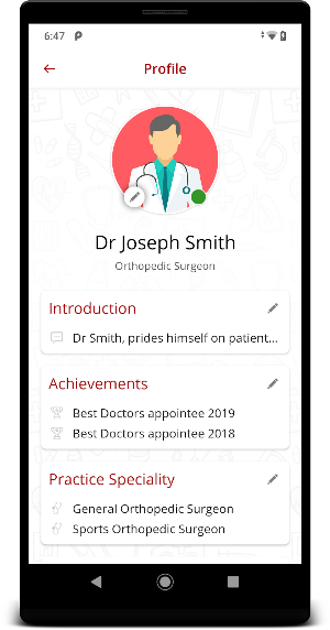 Ortho Care on Demand Provider Screenshot 2