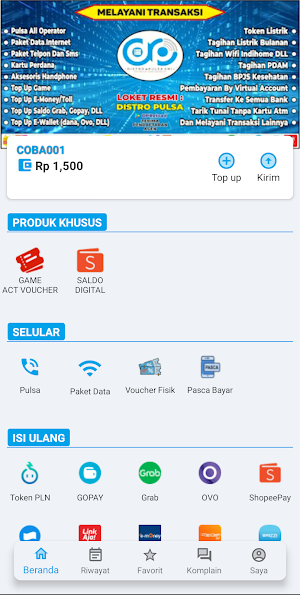 DPReload Pulsa Screenshot 2