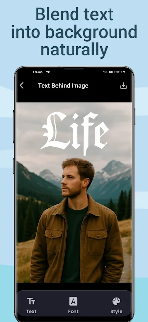 DepthText – Text Behind Image Screenshot 1