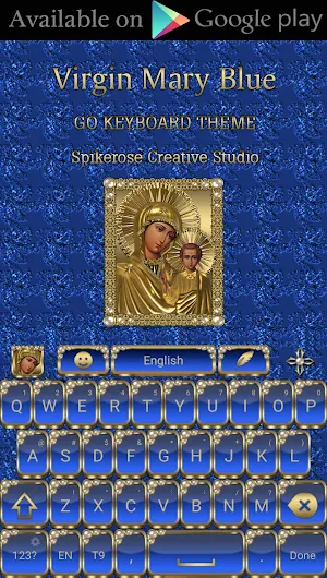Virgin Mary Blue Dialer theme Screenshot 3