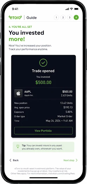 eToro Guide Trade Invest Screenshot 1