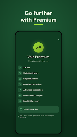 Vela: Weight & Body Tracker Screenshot 3