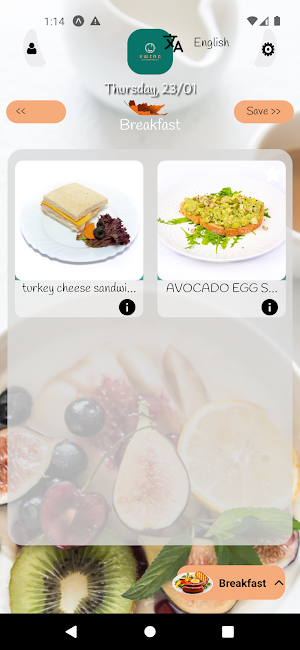 Swing Healthy Food Screenshot 2