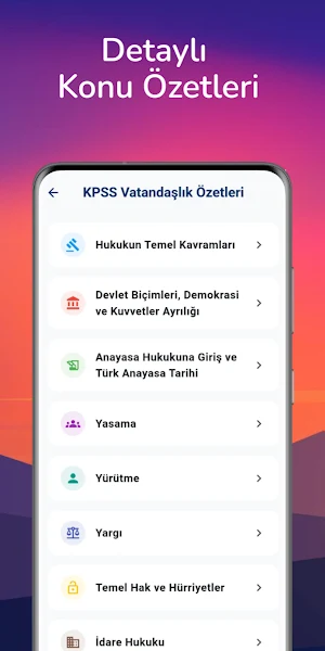 KPSS Vatandaşlık Soru Bankası Screenshot 2