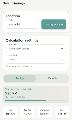 Taqwa Path - Prayer Times Screenshot 1