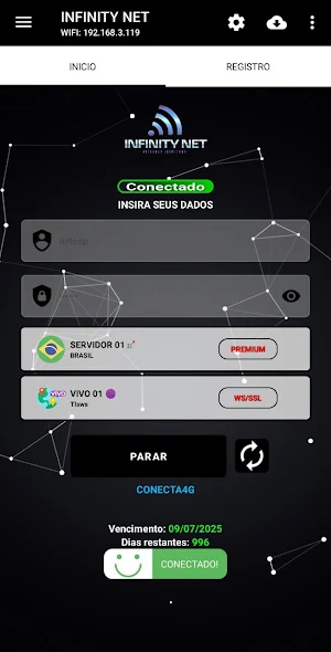 Infinity Net Conect4G Screenshot 1