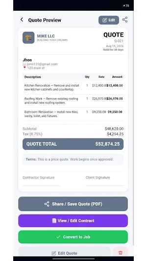 BuildPro Management Screenshot 1