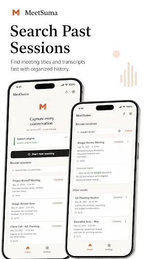 Meetsuma: Audio to AI Notes Screenshot 3