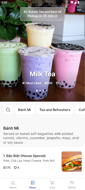 BC Bubble Tea and Bánh Mì Screenshot 1