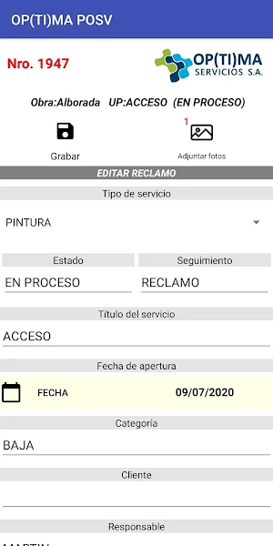 OP(TI)MA AGB Post Venta Screenshot 2