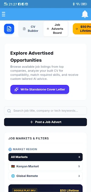 CV Job Adverts Screenshot 0