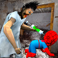 spider granny in scary house