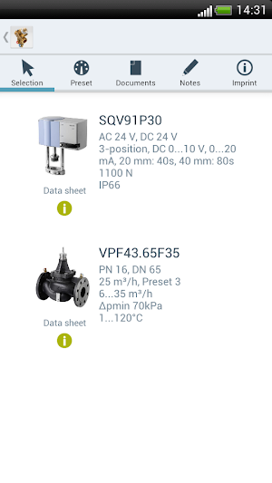 Combi Valve Sizer Screenshot 2