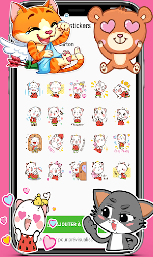 cute cartoon stickers Screenshot 3