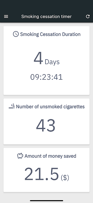 Smoking cessation timer Screenshot 0