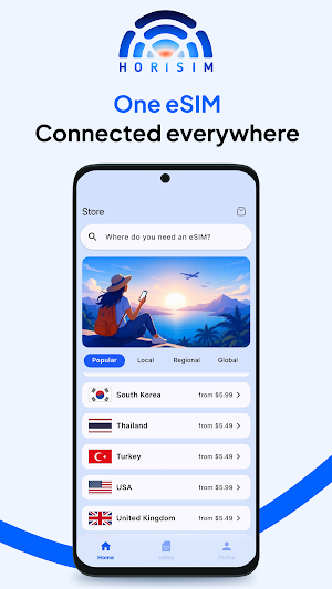 Horisim: Travel eSIM Screenshot 0
