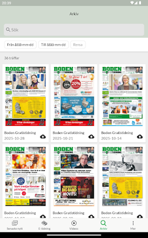 Boden Gratistidning Screenshot 3